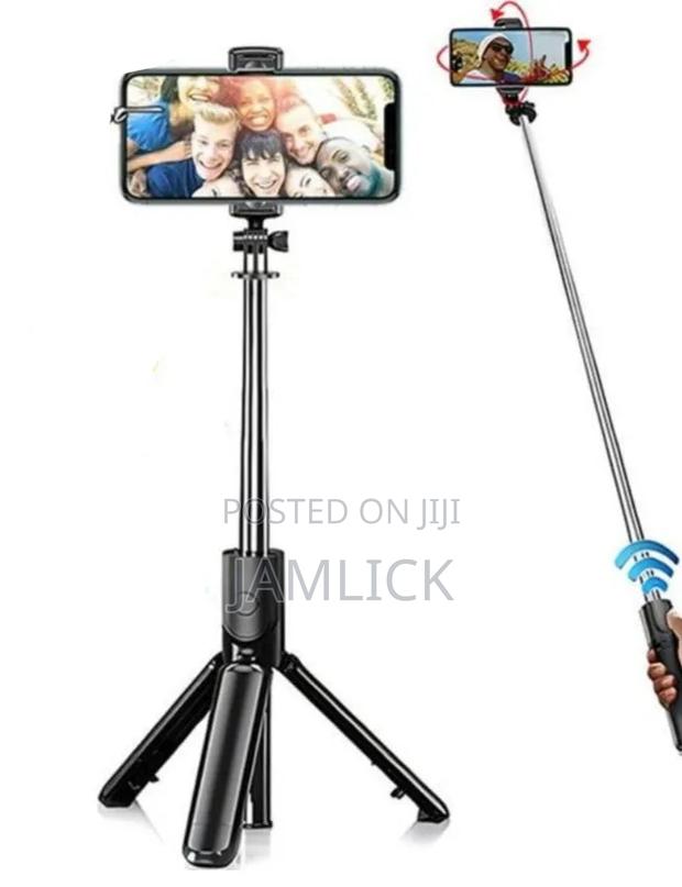 1.7m 3-in-1 Extendable Selfie Stick Tripod With Fill Light –Dv - thumbnail 2