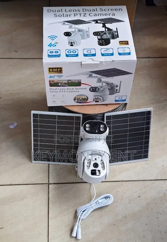 6mp Ubox Dual Panels Dual Lens Outdoor 4g Simcard Solar Camera