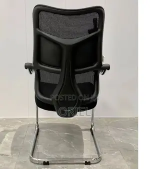 Office Chair : Black Mesh Office Visitor Chair
