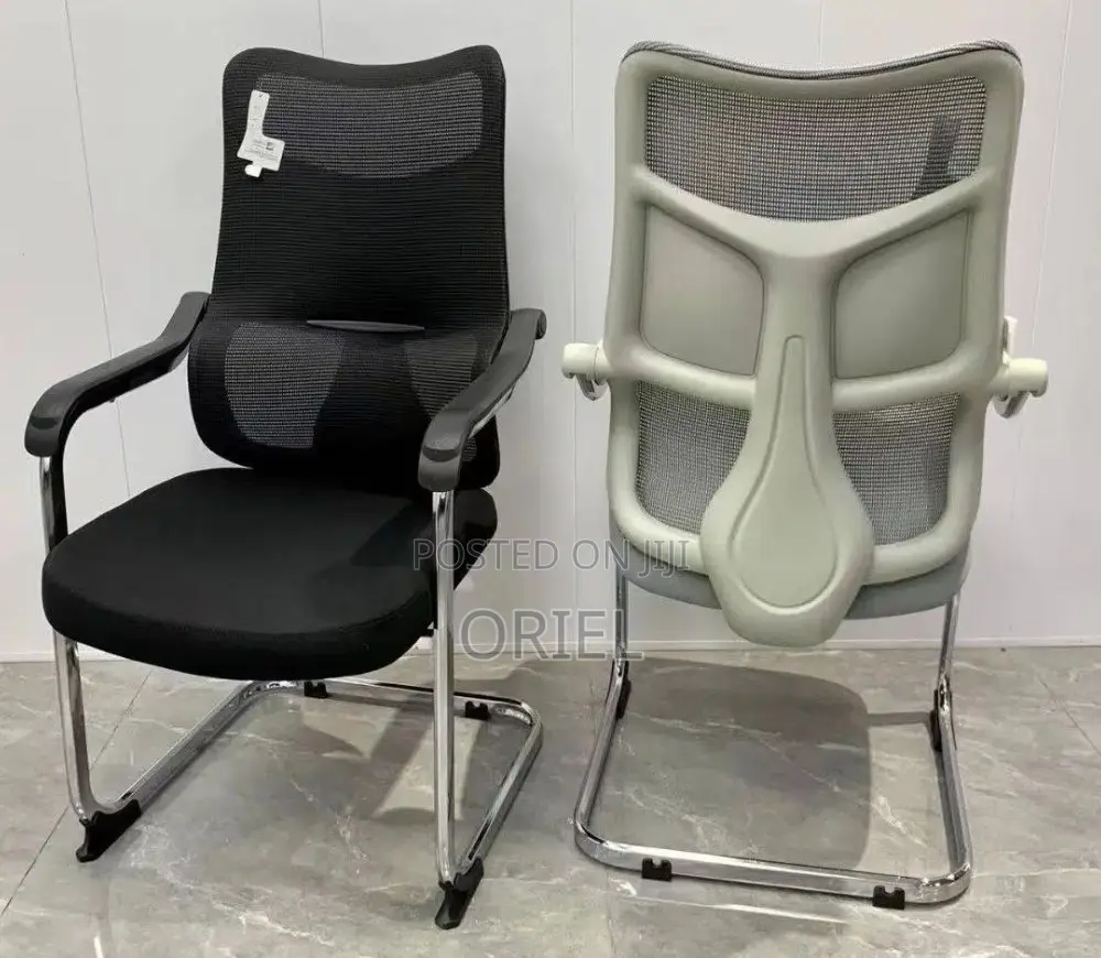 Office Chair : Black Mesh Office Visitor Chair