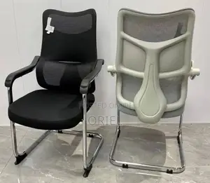 Office Chair : Black Mesh Office Visitor Chair