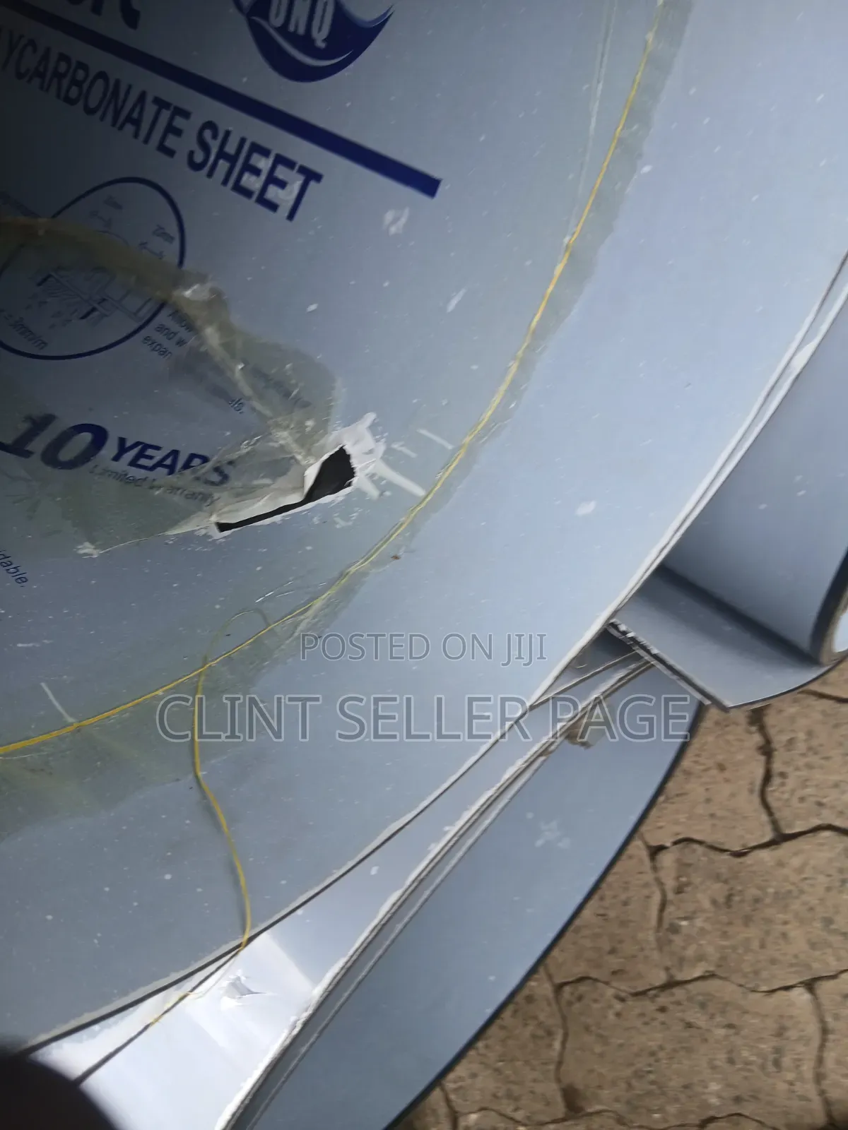 Polycarbonate Solid Sheet 5.8m by 2.1m