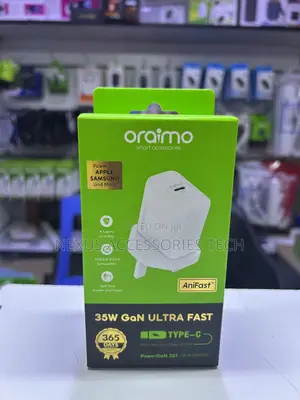 Oraimo Powergon 35w Gan Charger – Pd3.0 + Qc3.0, Free Cable