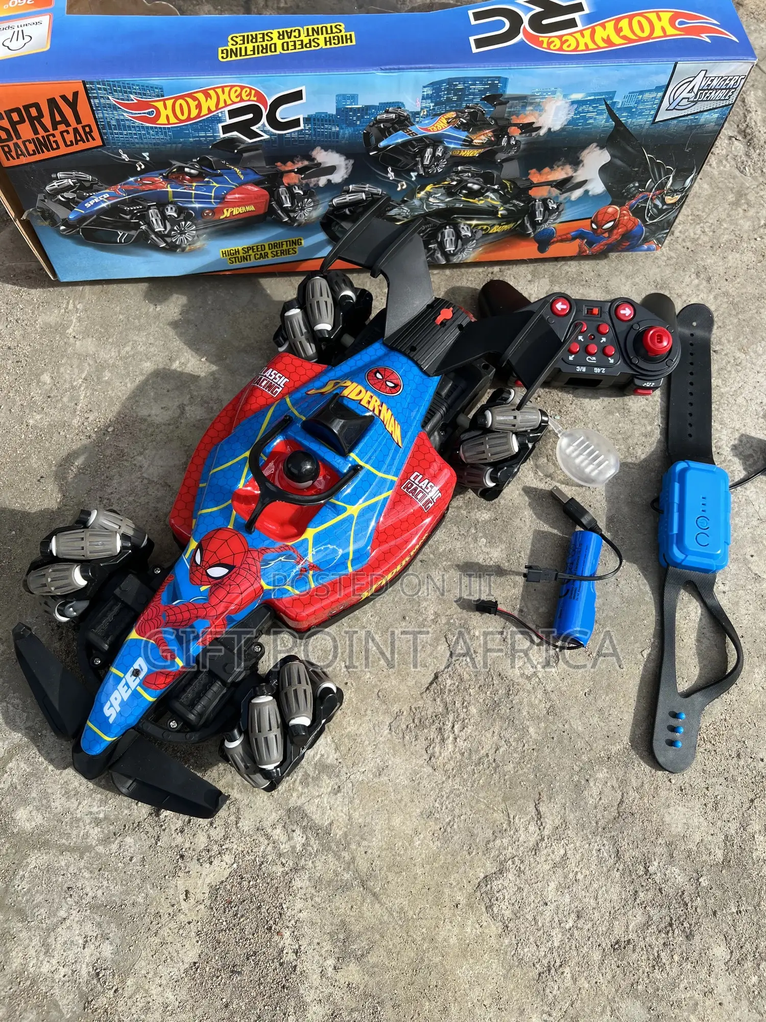 Rechargeable High Speed Turbo Drift Racing Toy Car(Spiderman Theme)