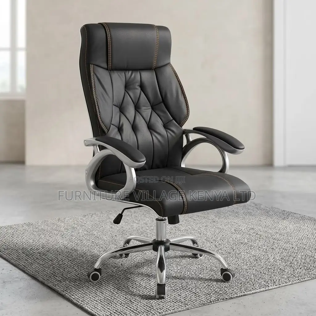 Leather Swivel Executive Boss Desk Seat