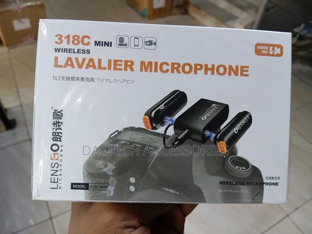 Lensgo 318c Mini Wireless Lavalier Microphone - Black