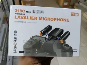Lensgo 318c Mini Wireless Lavalier Microphone - Black
