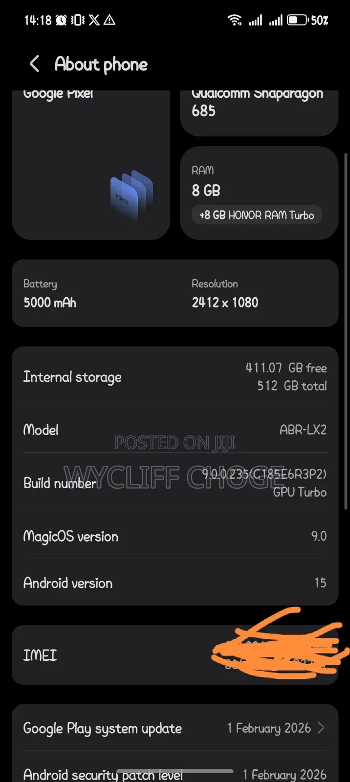 Honor X8c 512 GB White