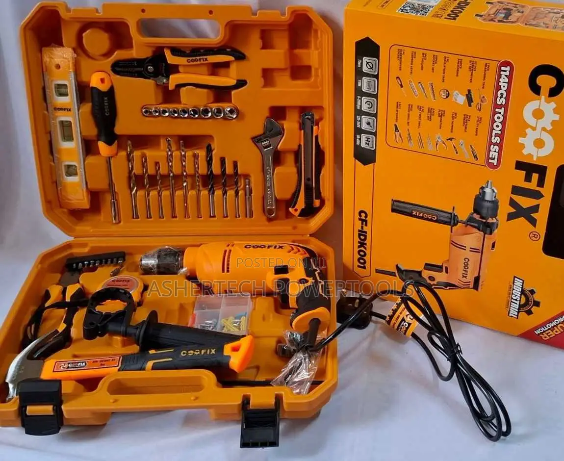 Coofix 114-Piece Industrial Tools Set (Model Cf-Idk001)