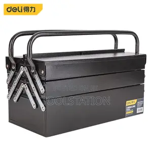 Fold Cold Rolled Steel Tool Box 18",420×180×160mm Three Layer Dl6232