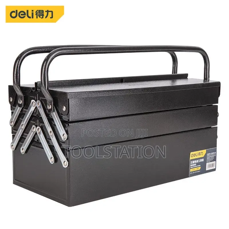 Fold Cold Rolled Steel Tool Box 18",420×180×160mm Three Layer Dl6232