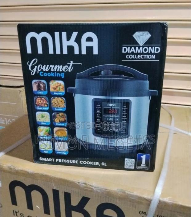 With Warranty Mika 6l Pressure Cooker.