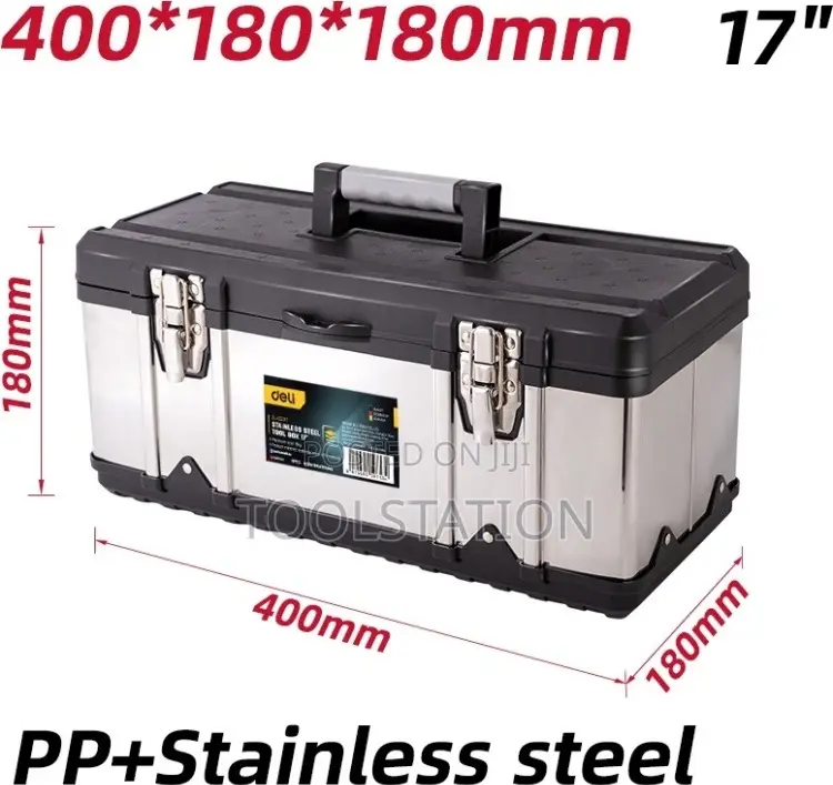 Stainless Steel Tool Box Size:17" 400*180*180mm Edl432717