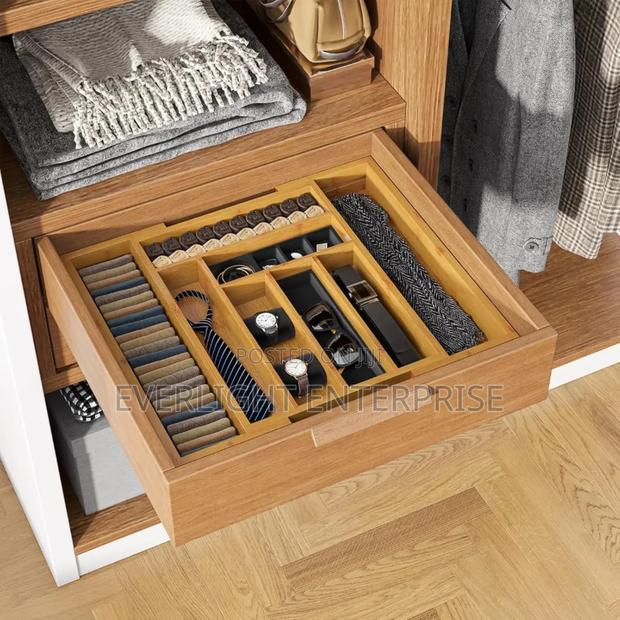 Bamboo Wooden Expandable Cultery Organiser - thumbnail 2