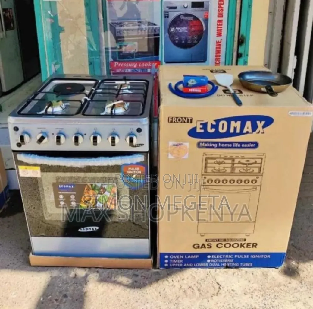 With Grilled Electric Oven Ecomax 3+1 60*60 Standing Cooker