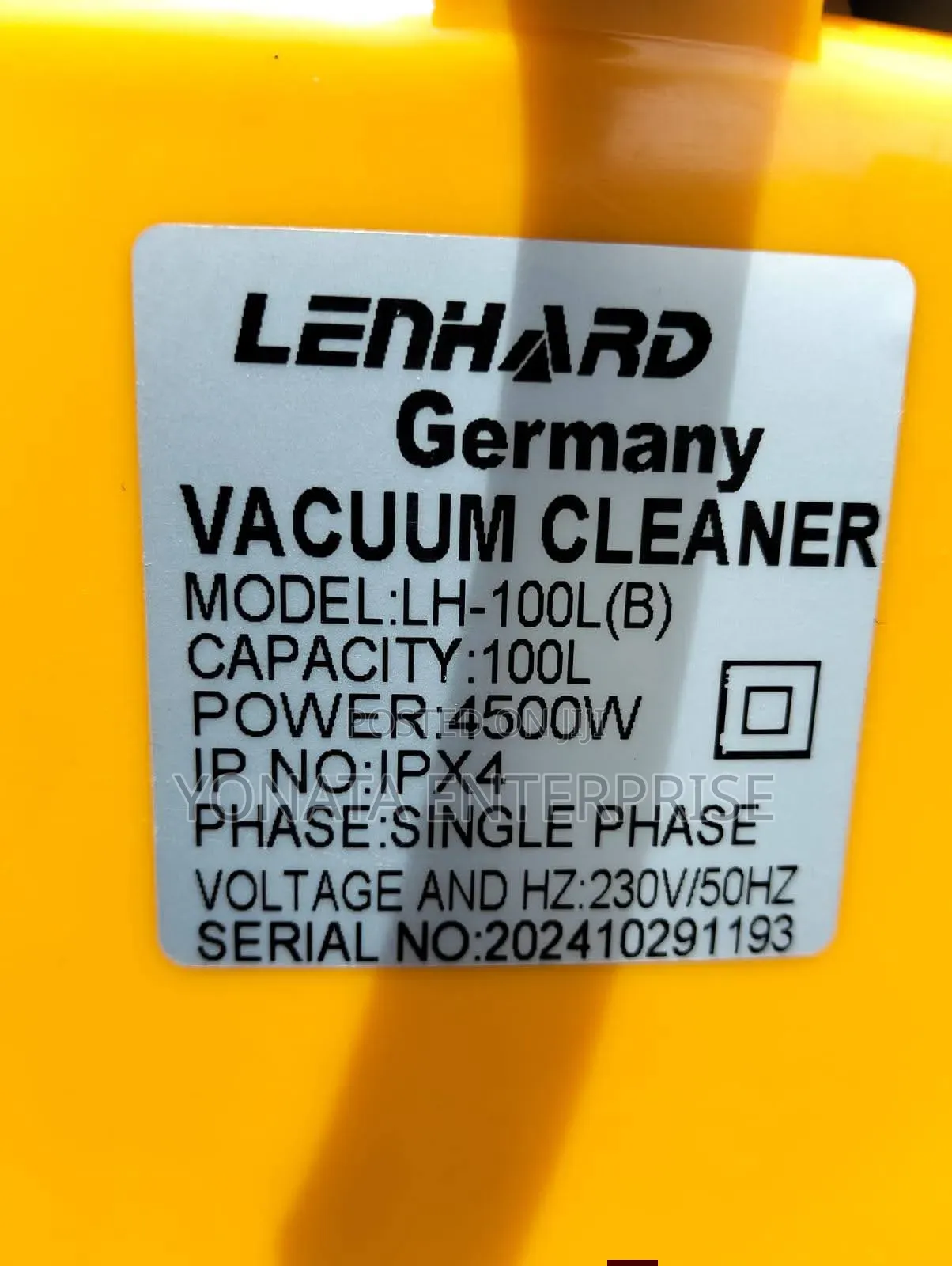 Commercial Lenhard Germany Vacuum Cleaner