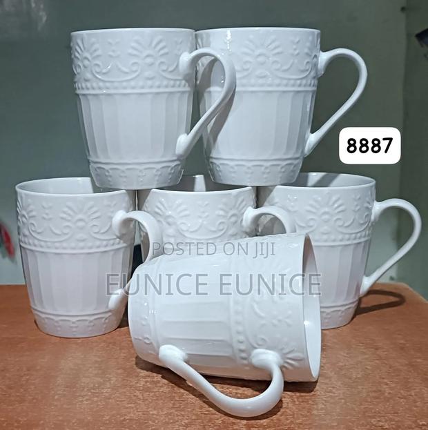 Ceramic White Mug 6pcs at 650 - thumbnail 2
