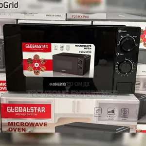 20 Litres Silver Globalstar Manual Microwave Multiple Power Levels 