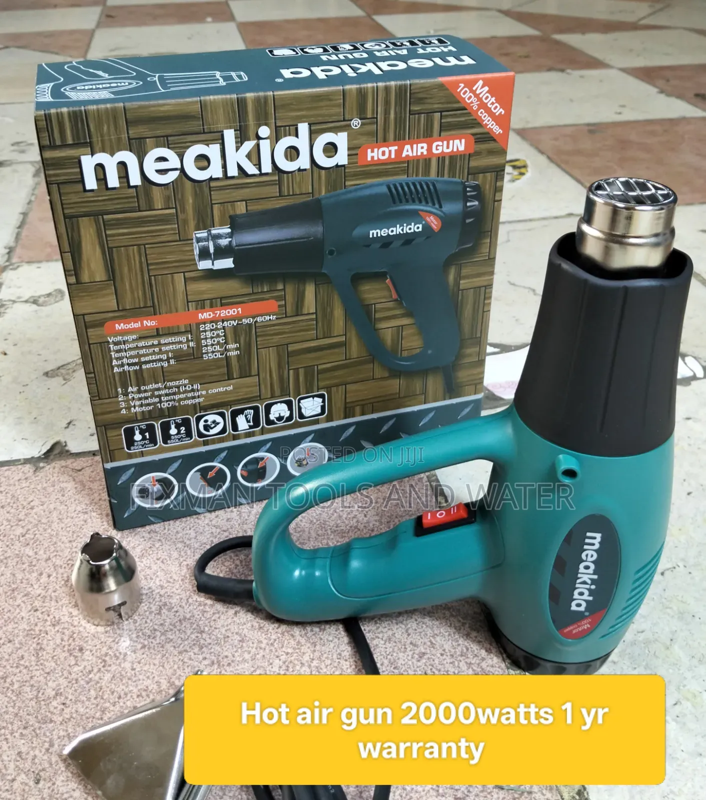 Hot Air Gun Set Meakida 2000 Watts Multipurpose Use