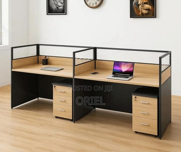 Office Desk : Straight 2-Way Office Modular Workstation