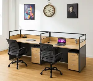 Office Desk : Straight 2-Way Office Modular Workstation
