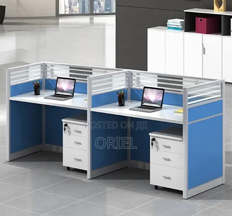 Office Desk : Straight 2-Way Office Modular Workstation