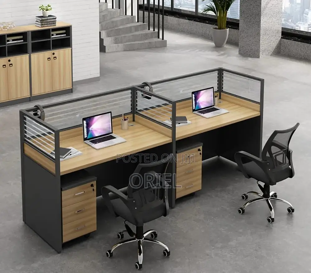 Office Desk : Straight 2-Way Office Modular Workstation