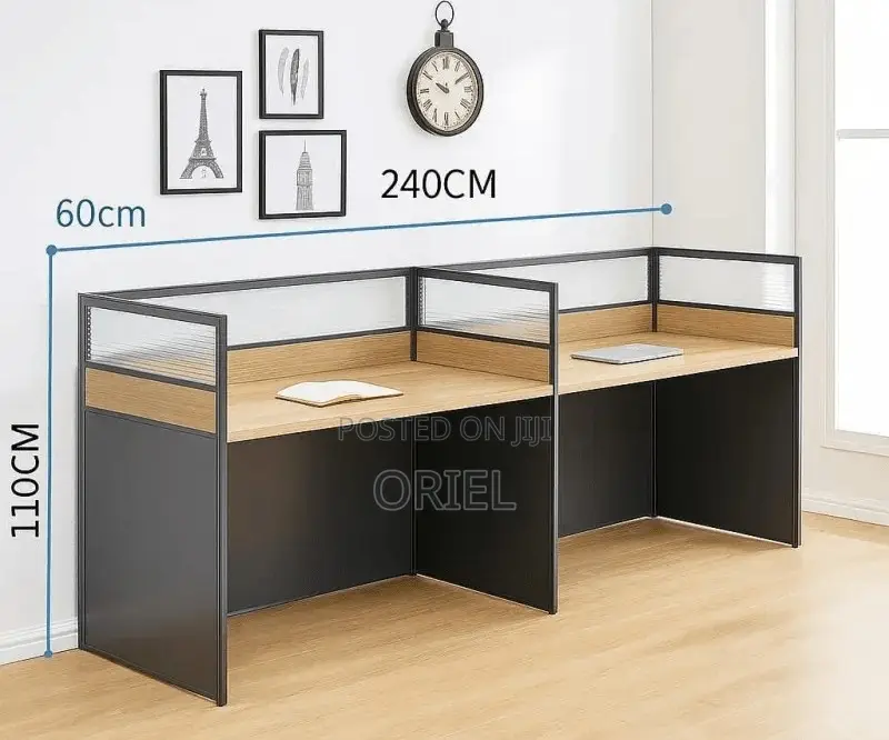 Office Desk : Straight 2-Way Office Modular Workstation