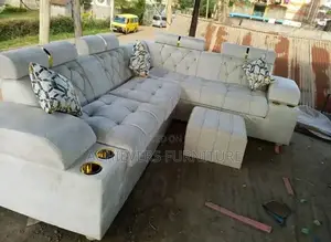 Biege Classy L Shaped Sofa