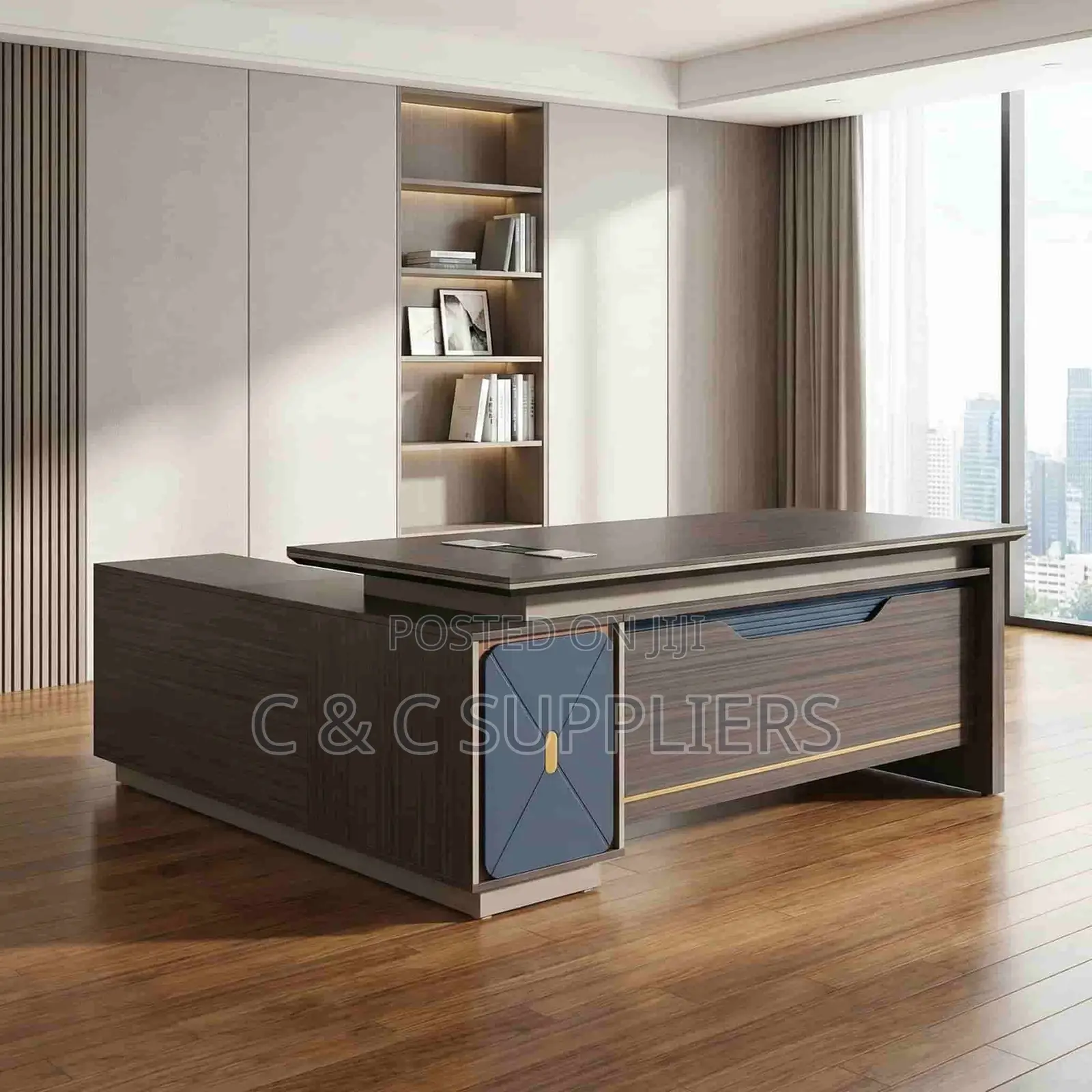 Office Desks; 180cm L-Shaped Imported Executive Office Table
