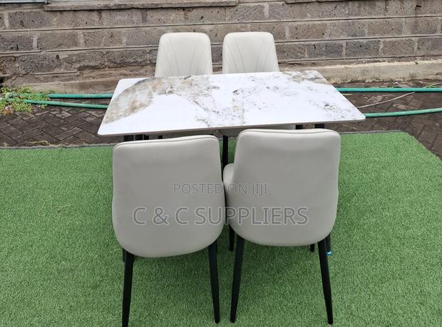 Dining Tables; 4-Seater Marble Top Modern Dining Sets - thumbnail 9
