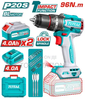 Brushless Cordless Impact Drill Tidli209682 X 4 Ah Batteries + Charger