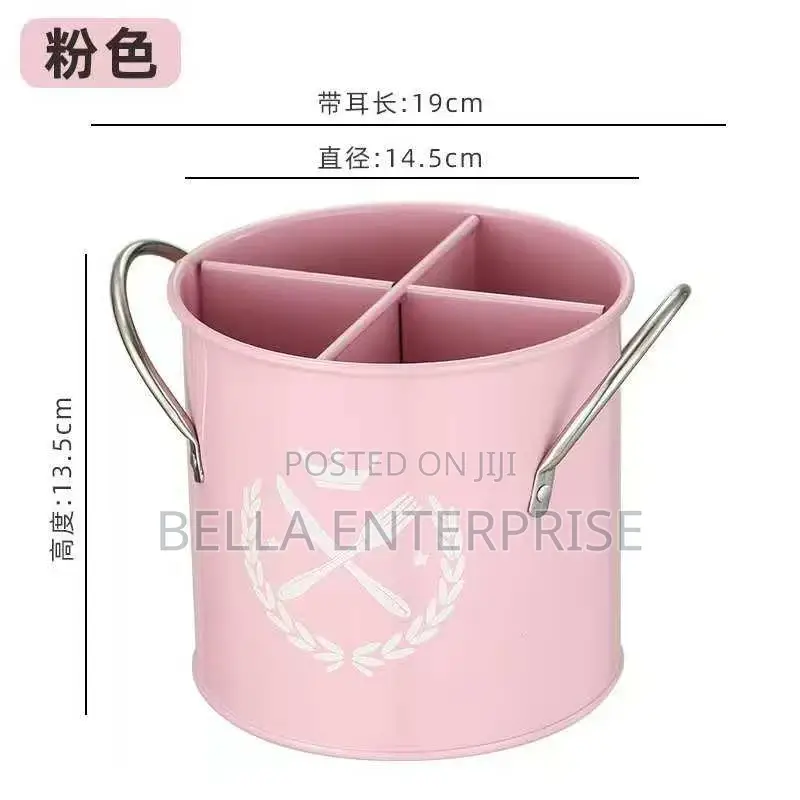 Alloy Cutlery Holders Partitioned White,Red,Pink