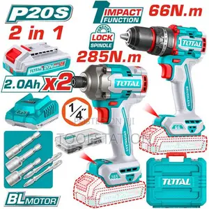 2 Piece Cordless Combo Kit Complete With Batteries and Charger