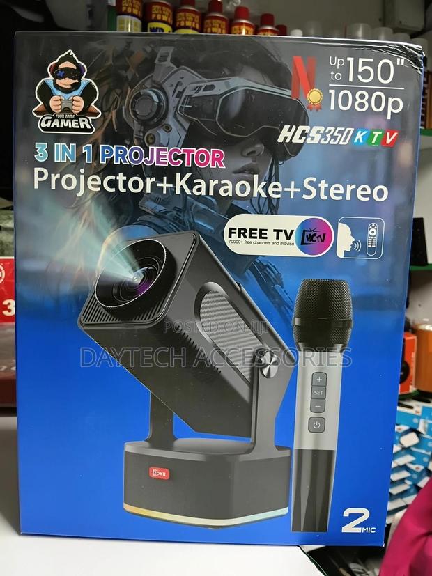 Hcs350ktv Projector + Karaoke + Stereo Android 14 2 Microphone 16gb. - main view