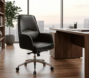 Office Chair : Mid-Back Executive Office Leather Chair