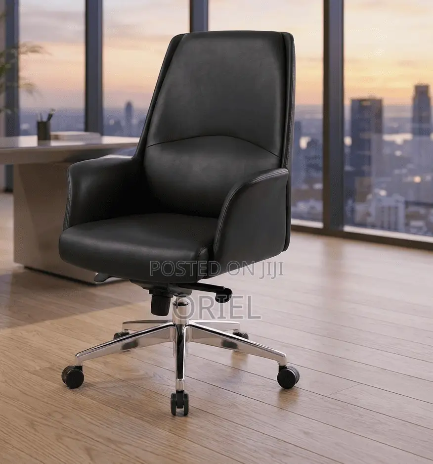 Office Chair : Mid-Back Executive Office Leather Chair