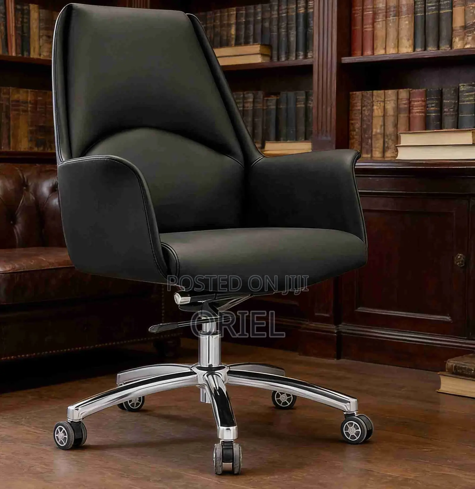 Office Chair : Mid-Back Executive Office Leather Chair