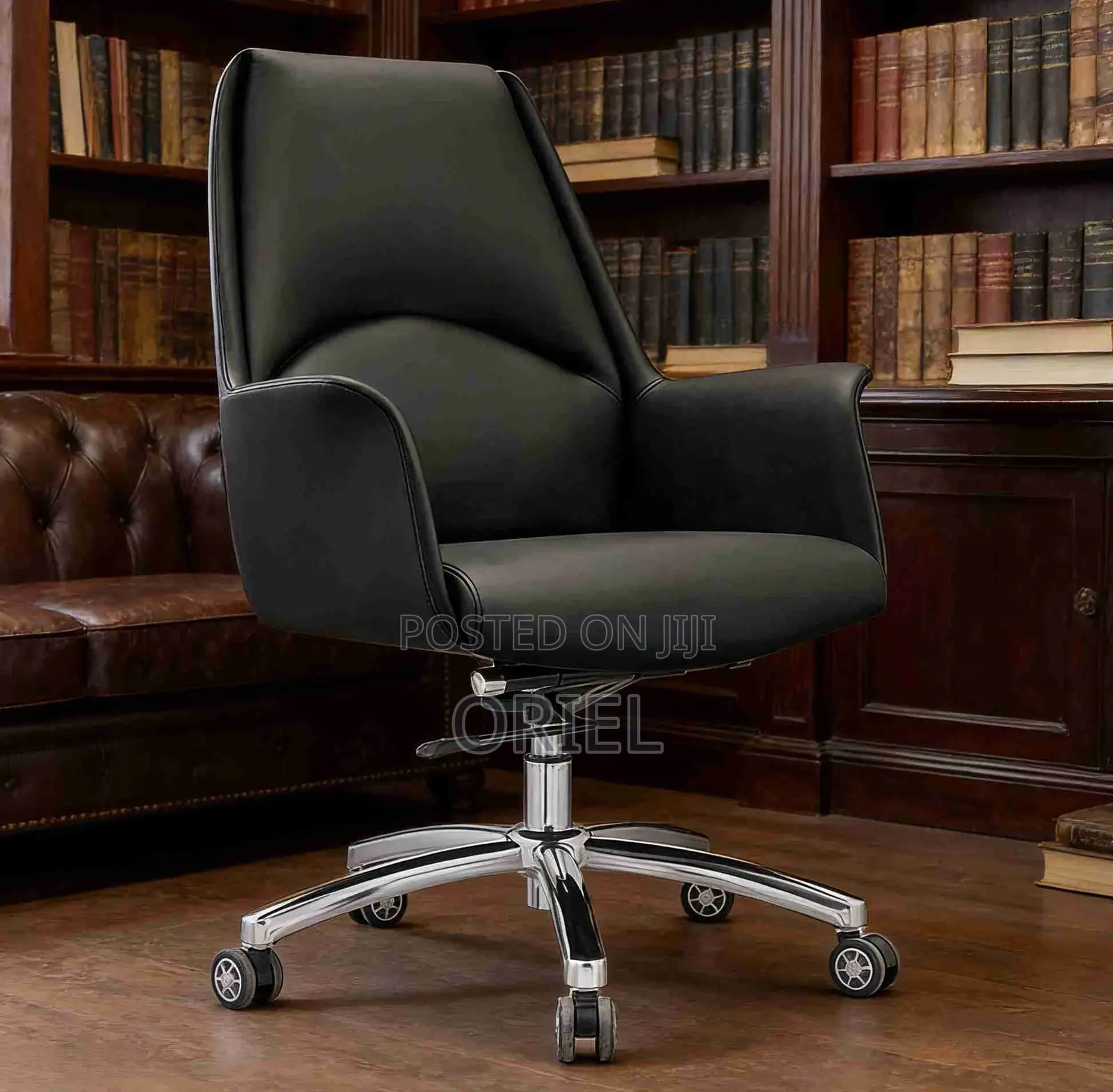 Office Chair : Mid-Back Executive Office Leather Chair