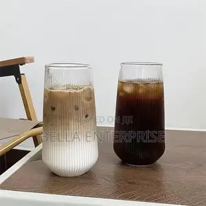 Ribbed Highball Glass(500ml) Large 500ml Capacity