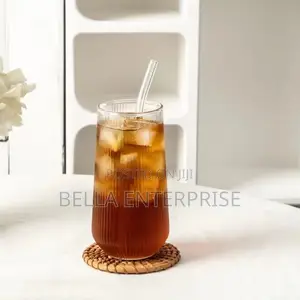 Ribbed Highball Glass(500ml) Large 500ml Capacity