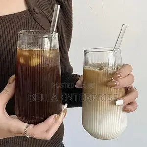 Ribbed Highball Glass(500ml) Large 500ml Capacity
