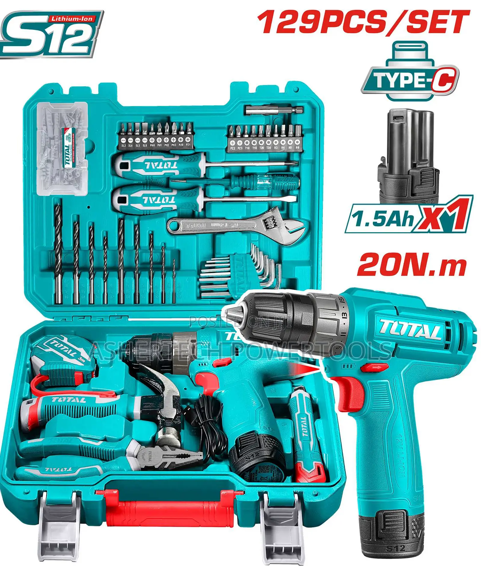 Total Thkthp11292 129 PCS Tools Set