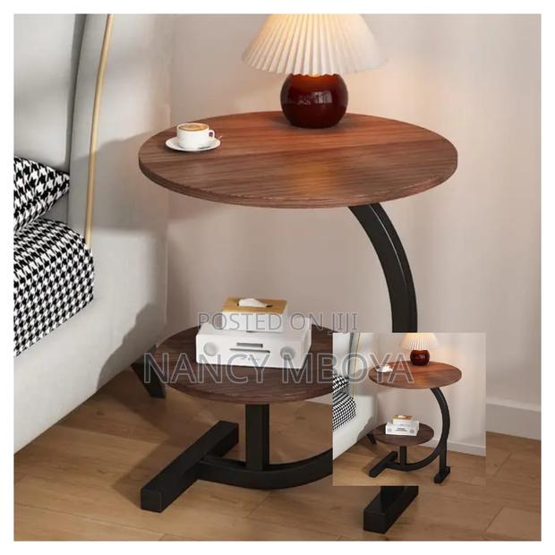 Round 2 in 1 Coffee/Laptop Table Walnut Colour
