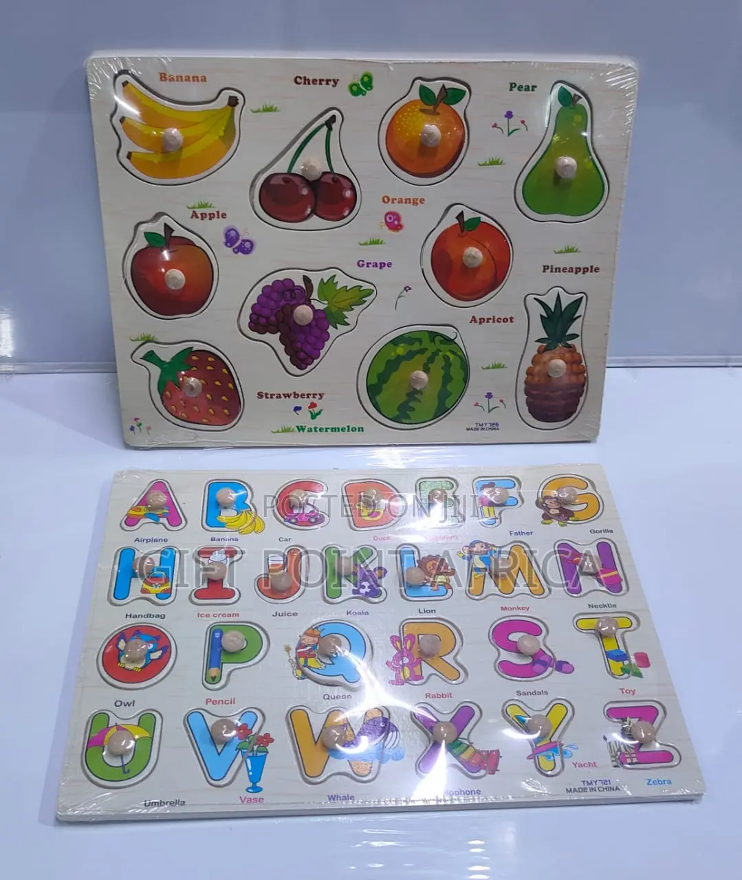 A Set Wooden Alphabet Letters for Kids