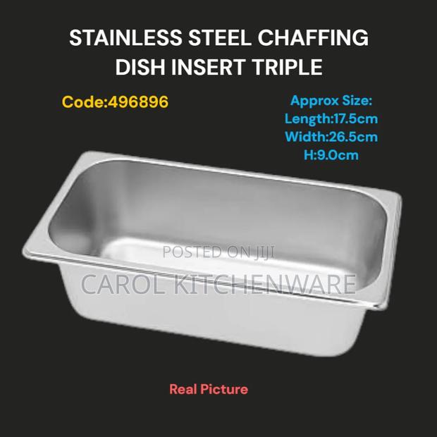Triple Chaffing Dish Insert / Food Warmer Insert