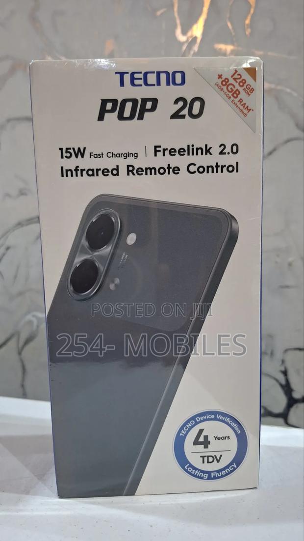 New Tecno Pop 20 128 GB Black - thumbnail 3