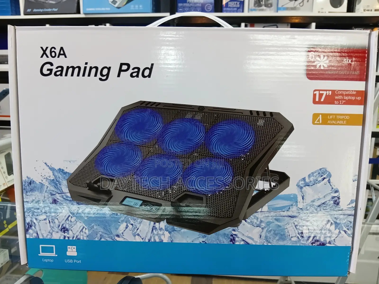 Revenge X6a Gaming Laptop Cooler Pad for Laptops Up to 17 Inches.