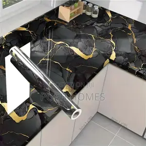 Black Marble Shinny Contact Papers
