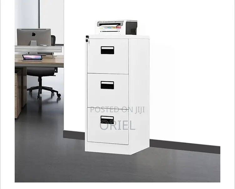 Office Cabinet : 3-Drawer Office Lockable Filing Cabinet